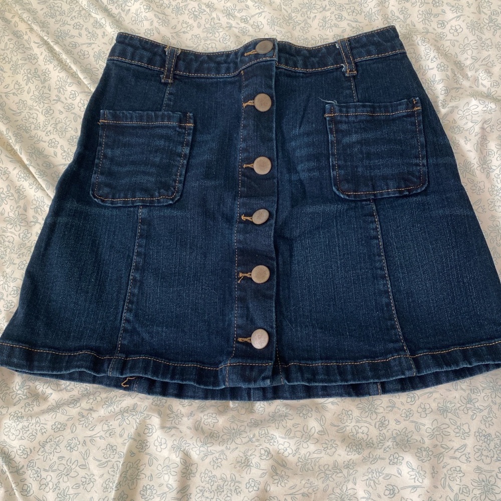 Aeropostale Denim Button Up Skirt